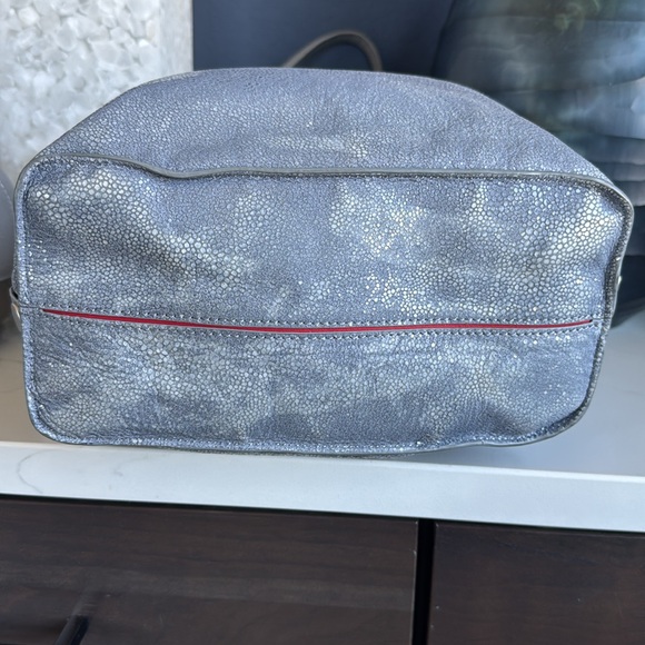 Hammitt Oliver Stingray Sparkly Bucket Tote Bag with Brushed Silver Rivets - Picture 7 of 12